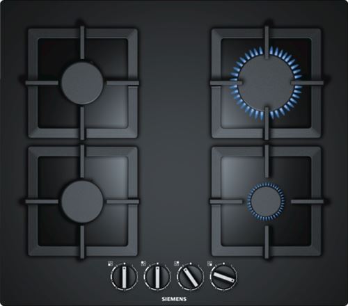 Siemens iQ500 EP6A6PB20 - Gaskookplaat - 4 hobben - breedte: 59 cm - diepte: 52 cm - zwart - zwart