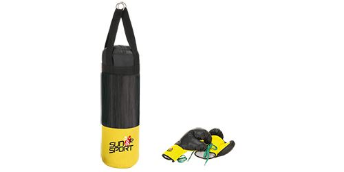 SUN AND SPORT Sac De Frappe Gonflable sur Pieds avec Gants