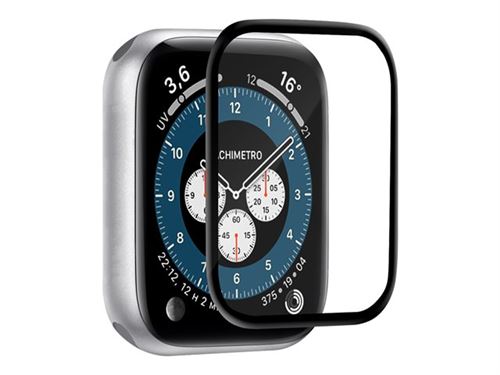 Puro Full Edge - Protection d'écran pour montre intelligente - bord à bord - verre - couleur de cadre noir - pour Apple Watch Hermès Series 7, Hermès Series 9, Nike Series 7, Series 10, Series 8, Series 9