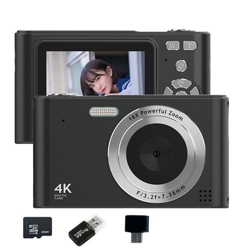 Appareil Photo Num&eacute;rique VURAHOME C15 1080P Zoom 16X &Eacute;cran 2,4"" 32Go Noir