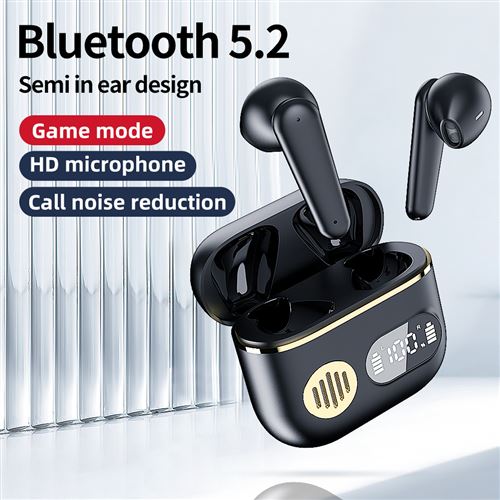 Ecouteurs sans fil Bluetooth YYK-750 Noir - commande tactile