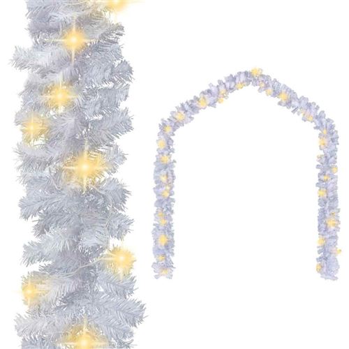 vidaXL Guirlande de Noël avec lumières LED 5 m Blanc