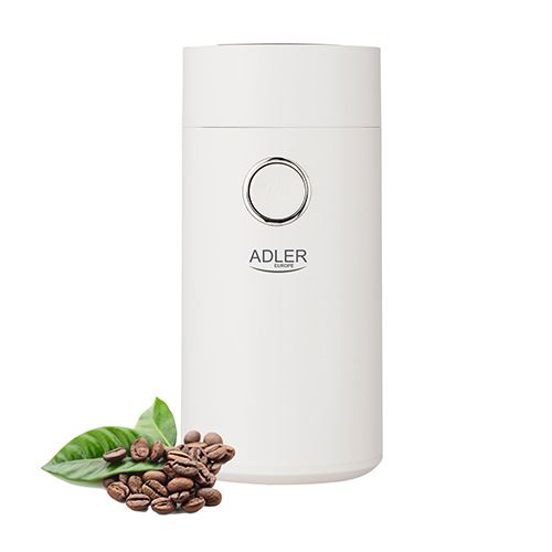 Moulin à Café Électrique Graines et Noix Double Lame Acier Capacité 75g Adler AD4446-WS 150 Blanc