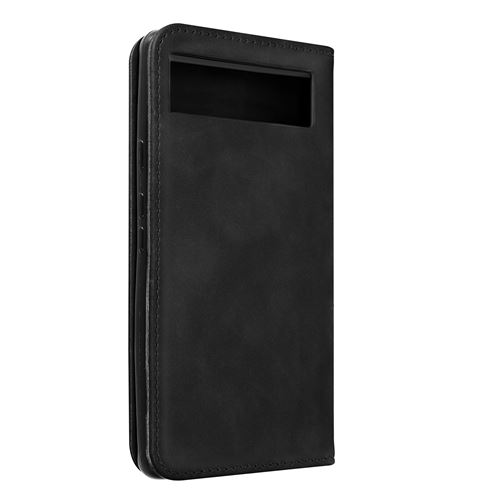 Étui Portefeuille pour Google Pixel 6a Porte-cartes Soft-touch Clapet aimanté Avizar noir