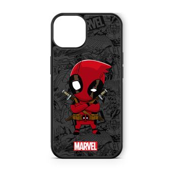 Coque Noire pour iPhone 16 PRO - Deadpool Marvel Ref 12638 - 1