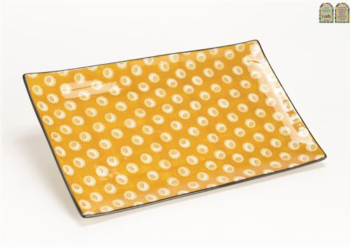 Amadeus - Plat rectangulaire Imany - 32 cm - Jaune - Image 3