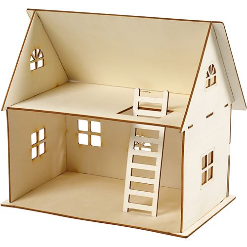 CC Hobby Kit de construction d'une maison de poup&eacute;e, h: 25 cm, dim. 1