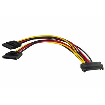 Link Accessori LKADAT83 câble SATA 0,2 m SATA 15 broches 2 x SATA 15 broches Noir, Rouge, Jaune - 1