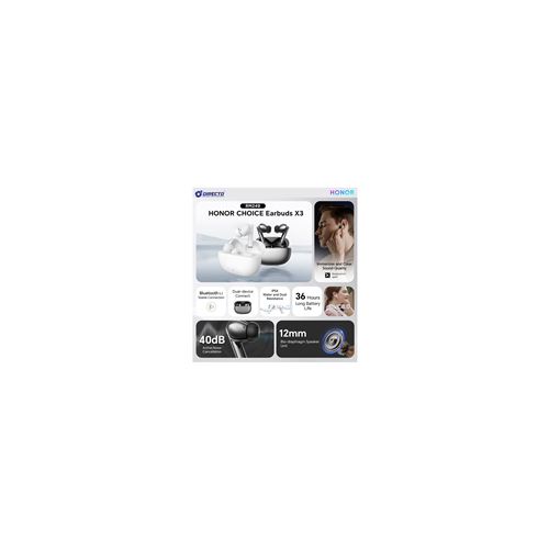 Honor CHOICE Earbuds X3 - Écouteurs sans fil avec micro - intra-auriculaire - Bluetooth - Suppresseur de bruit actif - blanc  -  reconditionné disponible sur Fnac