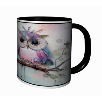 MUG Tasse à café - MUG ARTISTIQUE CHOUETTES HIBOUX 4432 - 1