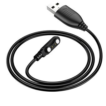 Câble Magnétique pour SmartWatch Double Broche Prise USB 60cm Hoko Noir - 1