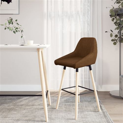 vidaXL Tabouret de bar Marron Tissu338745