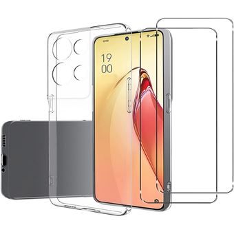 Coque Silicone Couleur Rose + 2 Verres Trempes Pour Oppo Reno 8 Pro 5G Little Boutik® - Coque et étui téléphone mobile - Achat & prix