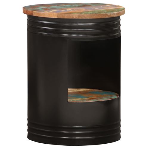 Vidaxl table basse 43x55 cm bois de r&eacute;cup&eacute;ration solide 287486