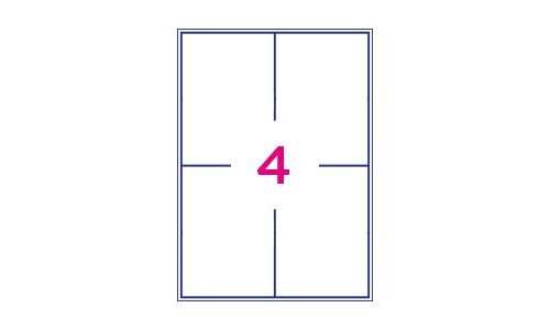 Office Star - Blanc - 105 x 148.5 mm 400 étiquette(s) (100 feuille(s) x 4) étiquettes