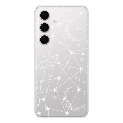 Coque en silicone - Compatible Samsung Galaxy S25 - design lignes etoilees