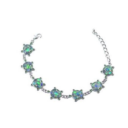 IMPEXIT - Bracelet tortue de mer imitation coquillage en metal 23/1,5/0,2 cm