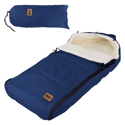  Joyz Chanceli&egrave;re pour B&eacute;b&eacute;, Polyester, Bleu, Sac de Couchage Universelle, Fermeture