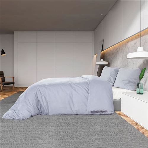 VIDAXL Ensemble de housse de couette Gris 135x200 cm Coton pas cher 