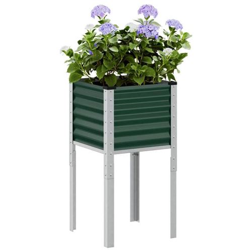 VIDAXL - Jardinière - Acier - Vert - 45x45x88 cm - Image 3