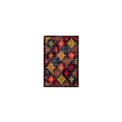 Non Communiqué Multicolore Tapis Tissé À Motifs "Primavera" 80 X 150 Cm