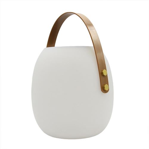 Baladeuse solaire JIMMY blanc bambou 34cm