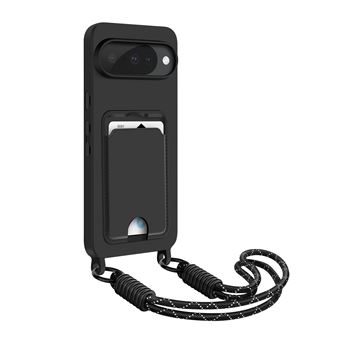 Coque Cordon pour Google Pixel 10 avec Porte-carte et Lanière Ultra Résistant Avizar Noir - 1
