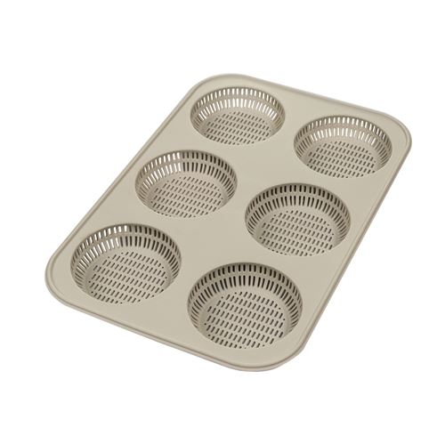 Non Communiqué Gris Moule 6 Pain Burger 8 Cm - Silikomart - Silicone