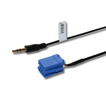 Vhbw Câble adaptateur AUX pour radio de voiture compatible avec