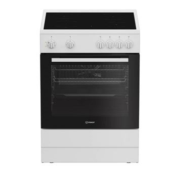 Cuisinière vitrocéramique 72l 4 feux blanc Indesit I6V5KCW - 1