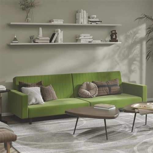 Non Communiqué Vert Vidaxl Canapé-Lit À 2 Places Clair Velours