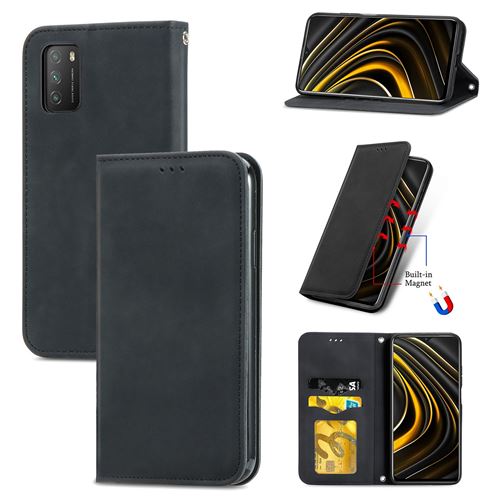 MPFRANCE Housse pour Xiaomi Redmi Note 9 4G Noir [Velours]