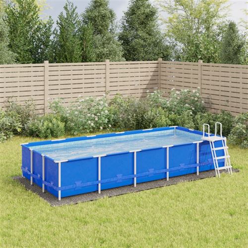 vidaXL Zwembadgrondzeil 550x280 cm polyester geotextiel lichtgrijs94234