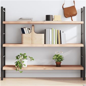 Panneau étagère En Chêne Massif 60x20x1,5 Cm - Bois Non Traité, à Peindre Ou Vernisser - Pour Rangement, Bricolage