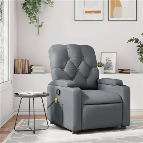 Non Communiqué Gris Fauteuil De Massage Inclinable Similicuir