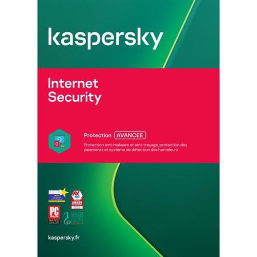 Logiciel antivirus à télécharger Kaspersky Internet security 2021 - 3 appareils - 1 an