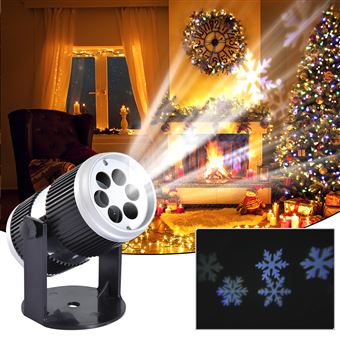 20 Sur Projecteur Led Eclairage De Noel Interieur 4 W Motif Flocons De Neige Mouvement Rotatif Angle Projection 360 Commutateur Voix Noir Luminaires Exterieur Achat Prix Fnac