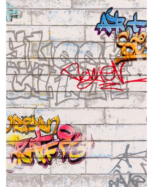 Graffiti blanc Papier peint AS Creation