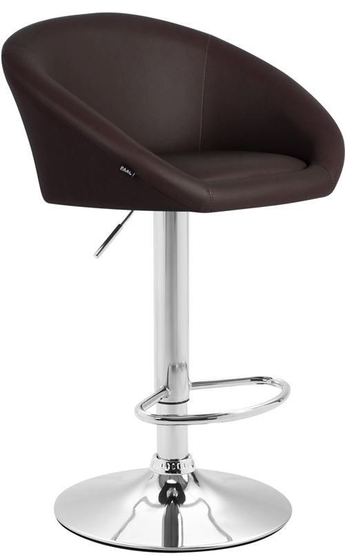 CLP Tabouret de bar Miami V2 similicuir avec pied en métal , Marron
