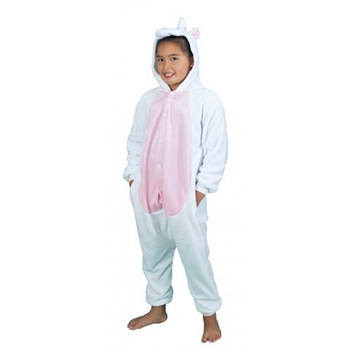 Kigurumi deguisement Licorne blanche et rose 7-9ans