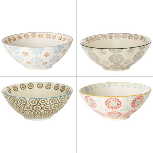 Table Passion Multicolore Mini - Saladier Bohème 23 Cm (1 Modèle Aléatoire) - Grès