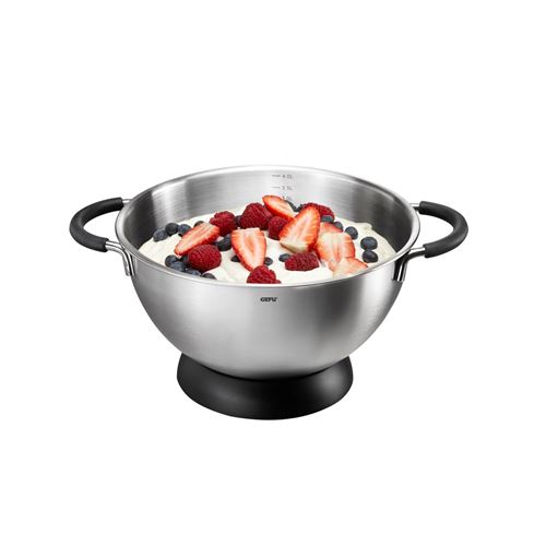 Gefu Bol mélangeur avec anneau antidérapant MESCO 24 cm Argent