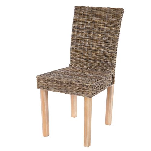 Générique Marron Lot De 4 Chaise Mendler H. 89 Cm Non Empilable Non Pliable En Rotin Interieur - Image 1
