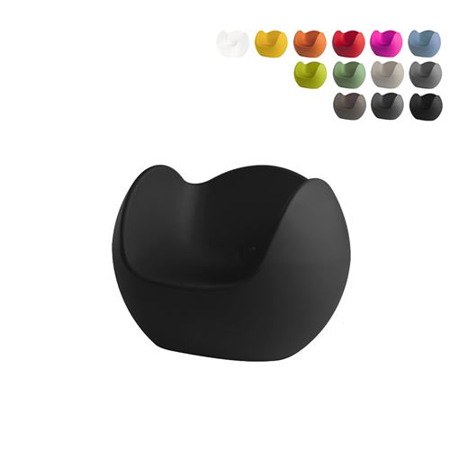 Chaise Fauteuil à Bascule Design Moderne Pour Bar Jardin Intérieur Extérieur Slide Blos Couleur: Noir