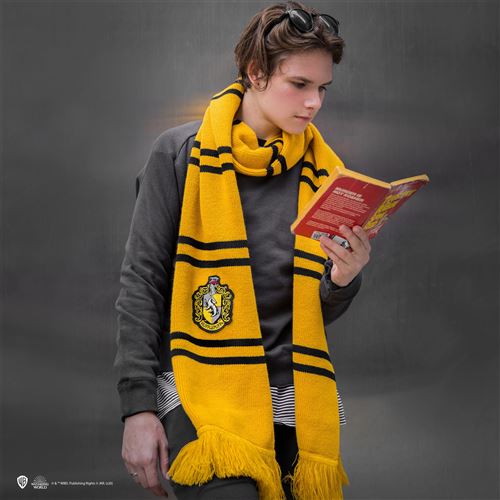 Merchoid Écharpe Harry Potter Maison Poufsouffle - Écharpe officielle  Warner Bros Poudlard Ultra Douce, jaune, taille unique : : Mode
