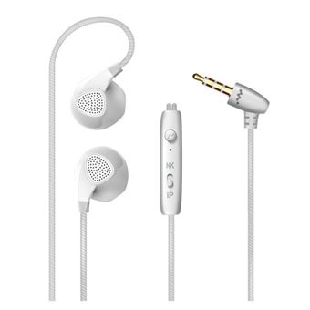 Écouteur Kit Piéton Micro Volume pour iPhone 14 Plus - Blanc