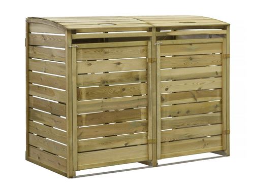 cache-poubelle double sarny - 150 x 80 x 120 cm