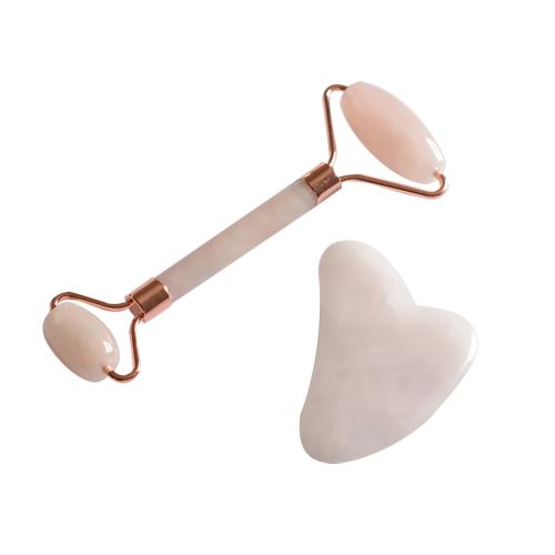 Jade Rouleau Gua Sha Set Visage Grattage Stone Outil Anti Vieillissement Naturel Rides Mrpl033