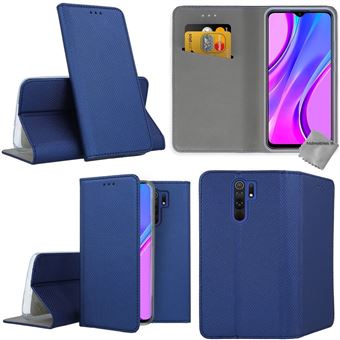 Mulbess Custodia Magnetica A Portafoglio Per Xiaomi Redmi 9A: Cover Flip In Pelle Sintetica Con Fessure Carte E Supporto Video - Blu Mint