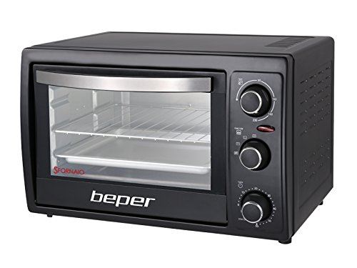 BEPER 90.883 Four Electrique avec Minuterie, 1300 W, Noir [Classe énergétique B]